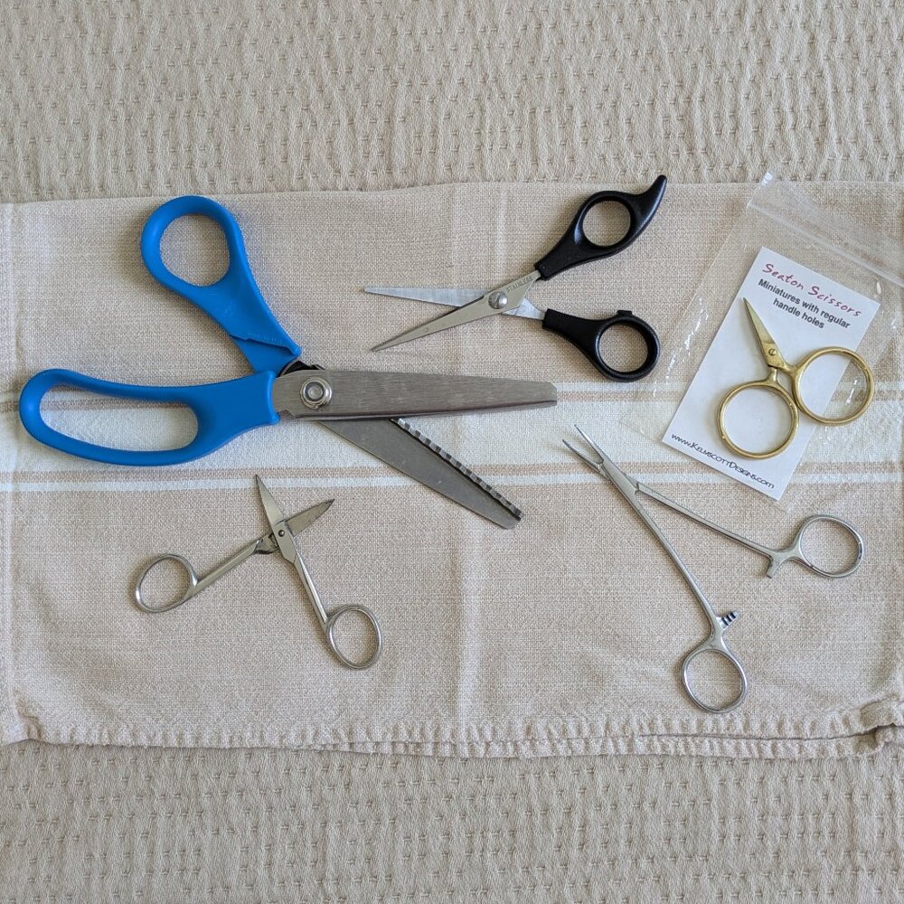 Assorted Crafting Tools -- Shears, Scissors, and Forceps